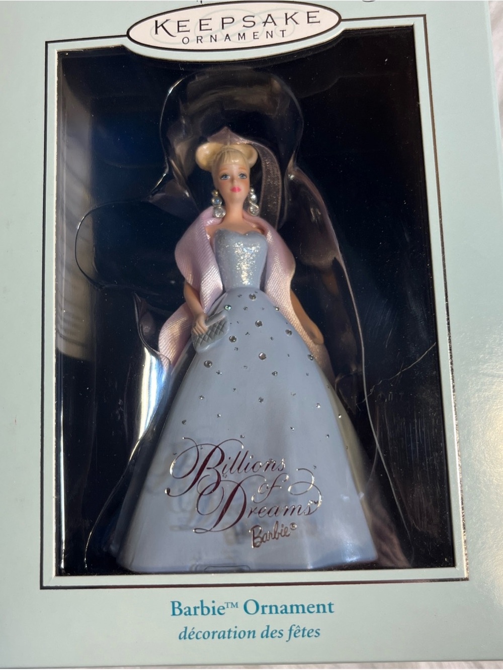 Barbie Keepsake 'Billions of Dreams' Light Blue Holiday Ornament 2004 -